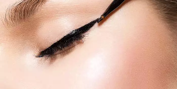 how to apply eyeliner with lash extensions