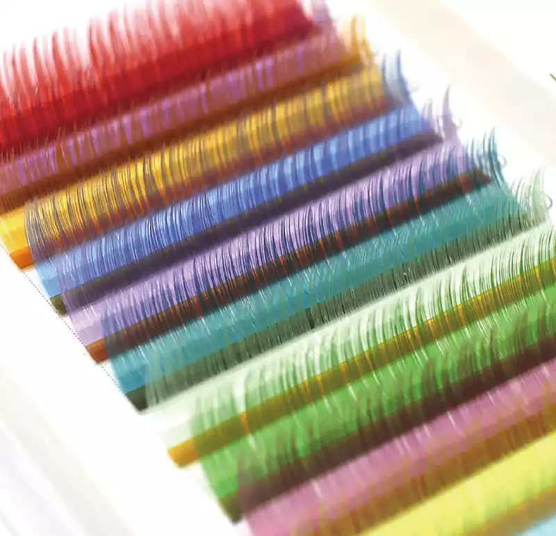 multiple color lash extensions