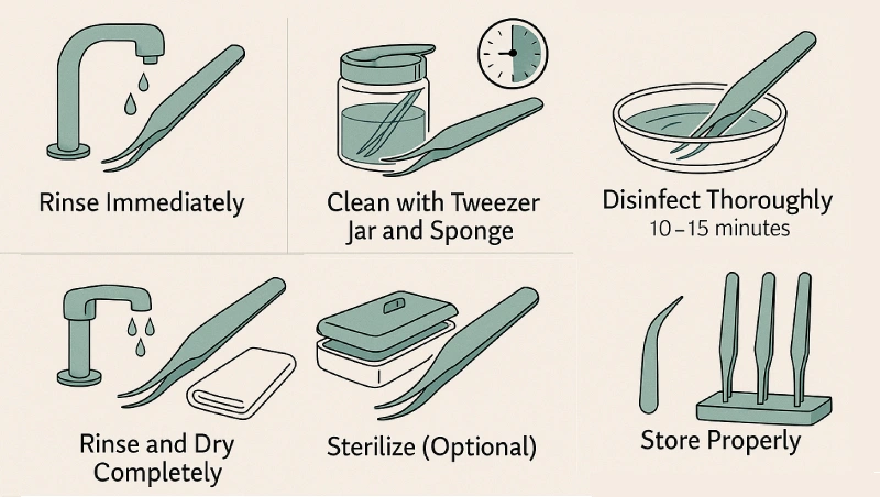 How to Clean Lash Extension Tweezers Step by Step Guide