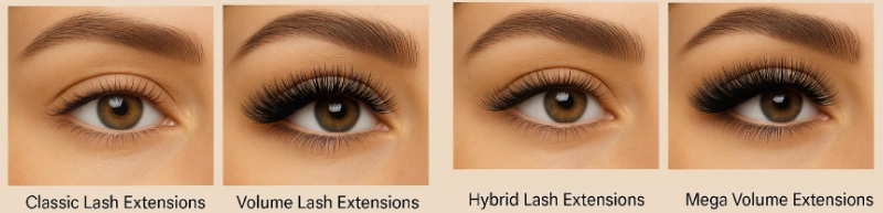different types of lash extensions
