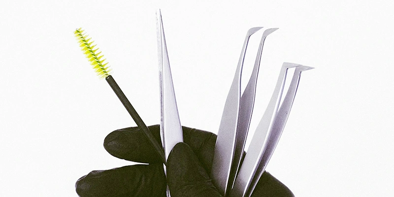 how to clean lash extension tweezers