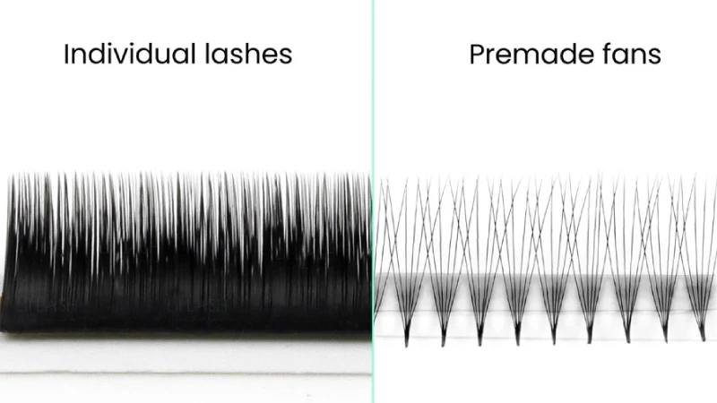 how to make premade lash fans