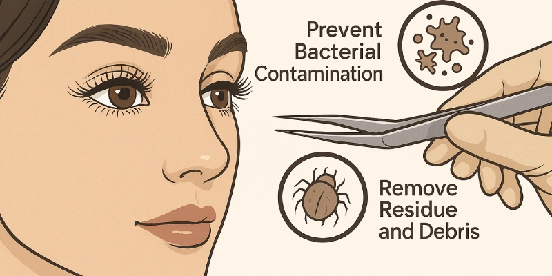 why you must clean lash extension tweezers