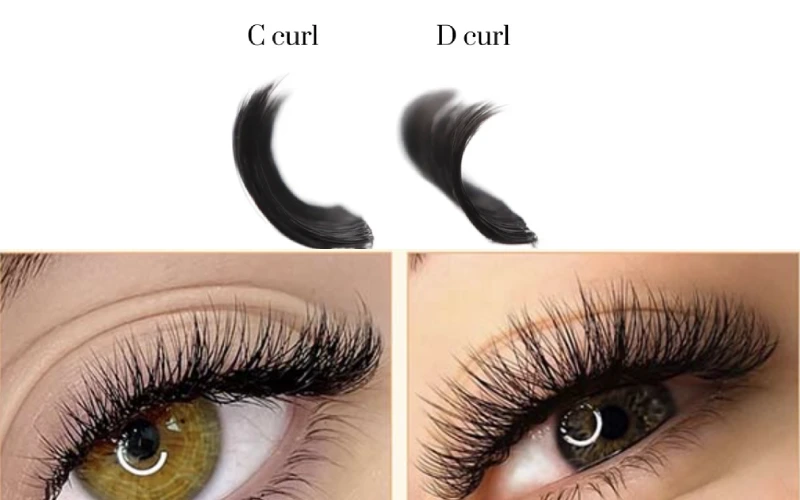 what's the difference between lash curl c and d